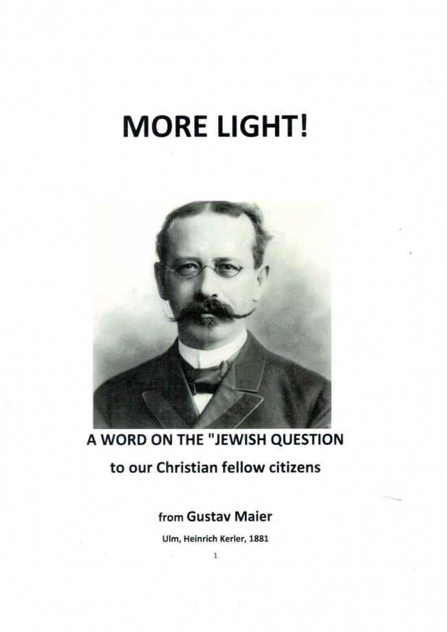 More Light, G. Maier, 1881, 20 pages in English (New)